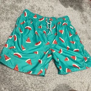 Old Navy watermelon swim trunks